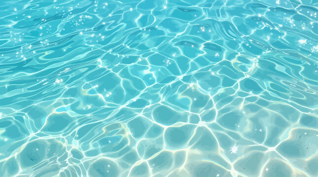 Sparkling blue water surface background with isometric ripple effect for summer vacation and travel design