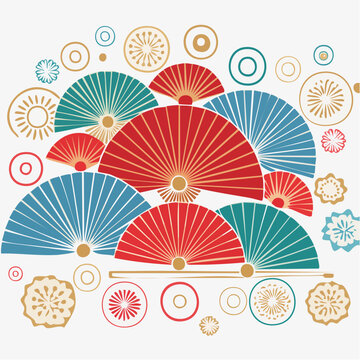 Japanese Fans Pattern