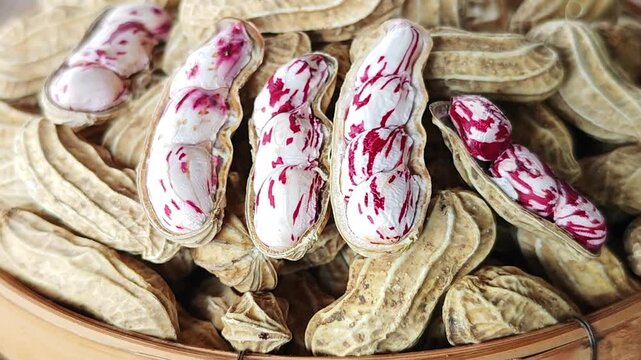 Tiger beans in a container.