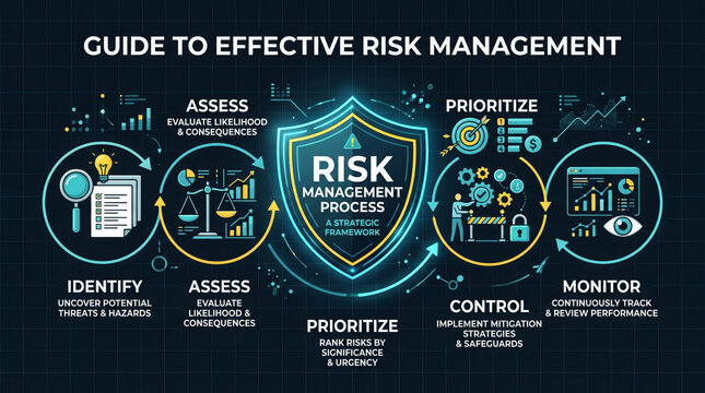 Effective Risk Management Process A Strategic Framework Infographic 4K
