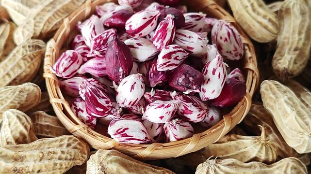 Tiger beans in a container.