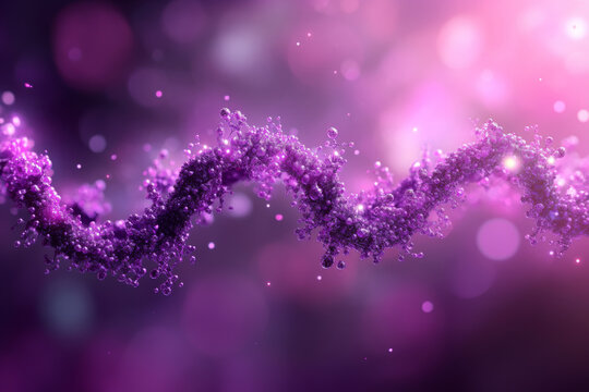 selective focus soft gradients and glowing molecular lines for biotech