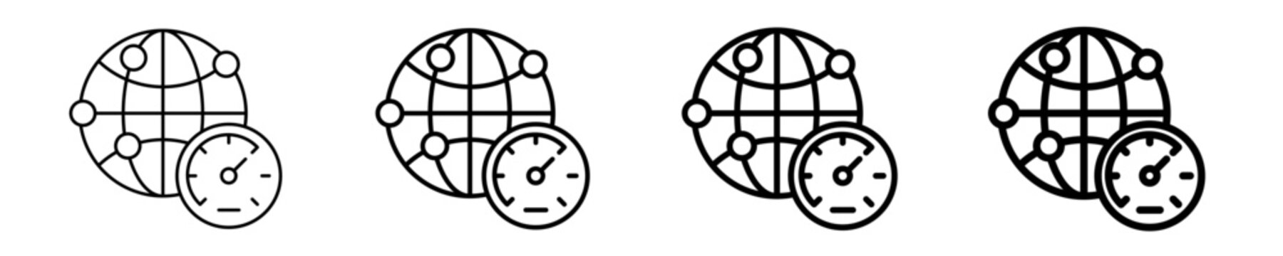Global Speed Test Icon Set Different Style Collection