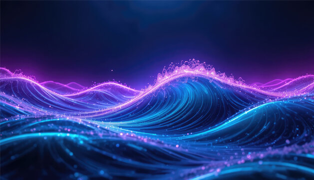 Abstract blue fractal background