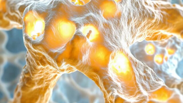 selective focus skeletal microstructure highlighting osteocyte function in bone health and strength