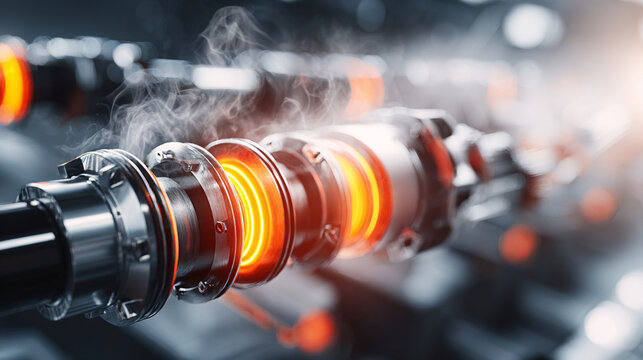 Overheated car engine releasing white thick steam vapor with open vehicle hood
