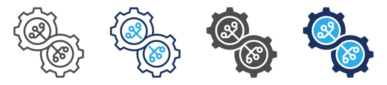 gitops icon set multi concept