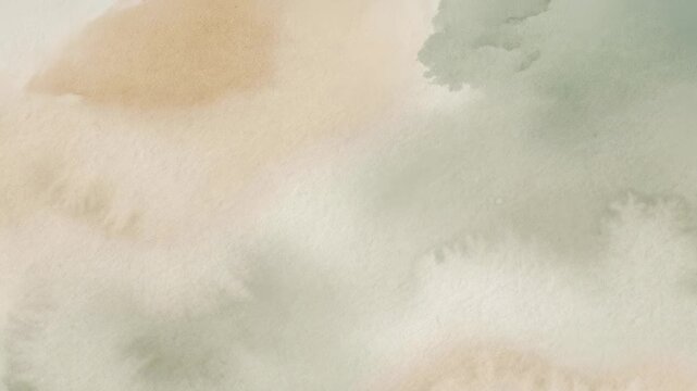 Soft pastel watercolor texture background in light beige green and peach tones for artistic and design projects