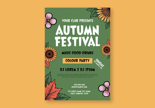 Autumn Festival Event Flyer Template