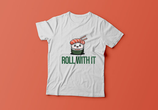 Funny Sushi Tshirt Design Template