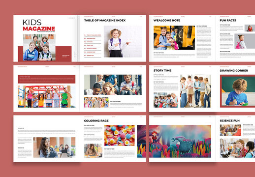 Kids Magazine Template Design