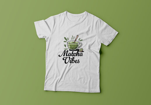 Minimal Matcha Tshirt Design Template