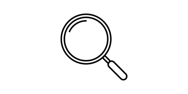 magnifying glass line icon, outline vector sign, linear pictogram isolated on white. logo illustration