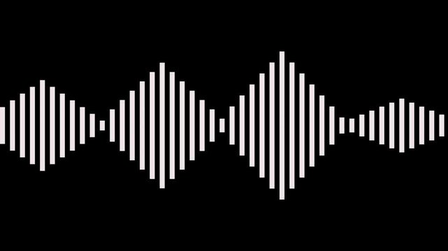 transparent moving line sound bar animation