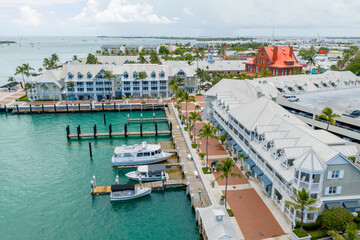Fototapeta premium Key West Florida waterfront scene by the docks