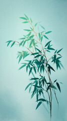 green bamboo leaves