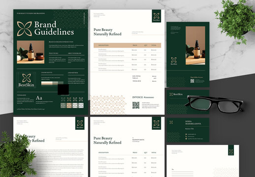Green And Black Skincare Brand Guidelines