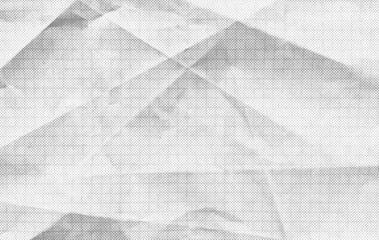 Obraz premium Abstract halftone crumpled texture paper with grid pattern. Checkered paper. Vector background for poster, banner, school design, education and geometric backgrounds.