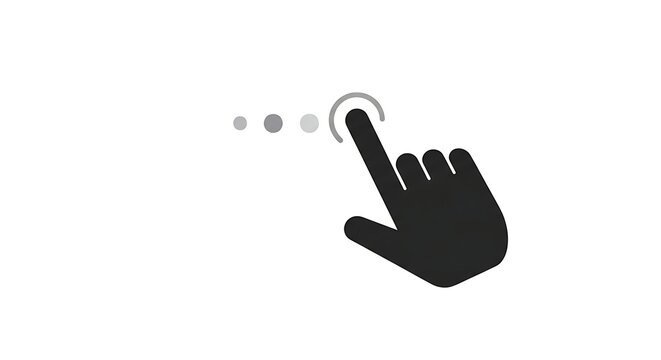 Finger touching a screen