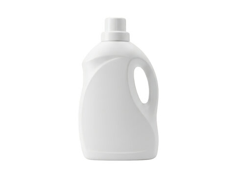 White plastic laundry detergent bottle
