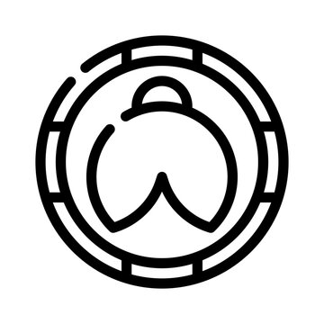 fortune cookie line icon
