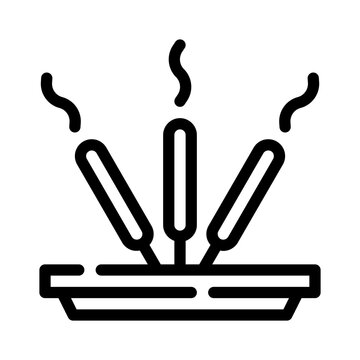 incense chakra line icon