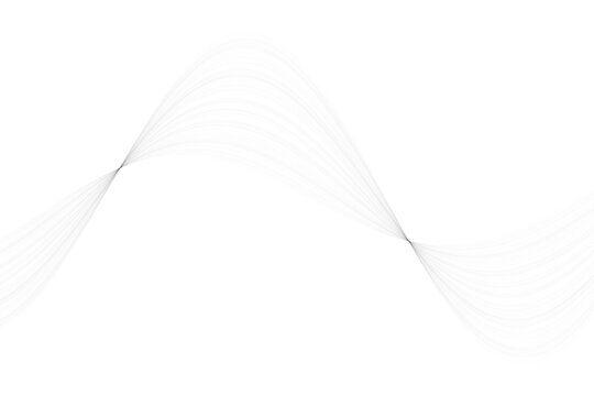 Flowing dot waves, abstract sine curve pattern, grey on white