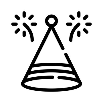 party hat line icon
