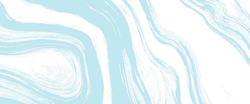 Light blue and white abstract wavy brush strokes forming organic patterns background texture