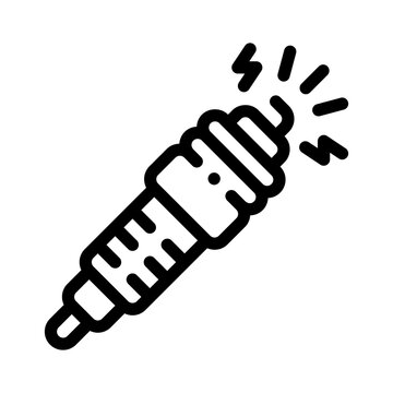 spark plug line icon