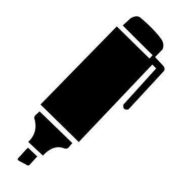 marker black solid pen illustration