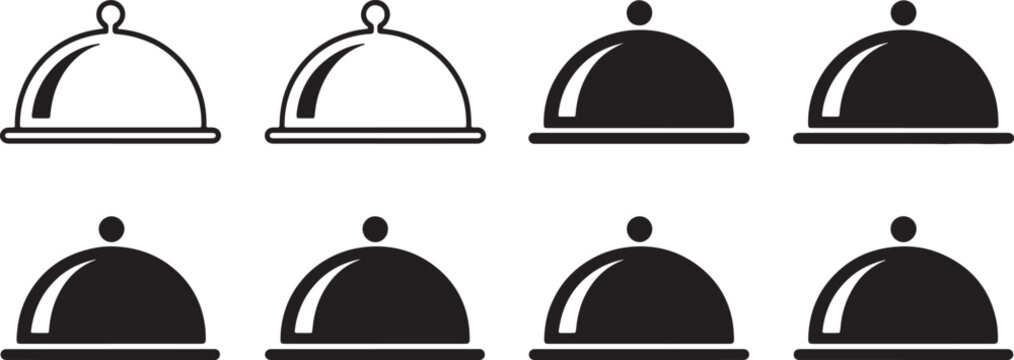 Set of eight minimalist hanging scales icons isolated on transparent background