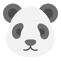Fototapeta premium Panda Face Icon - Cute Animal Cartoon Illustration