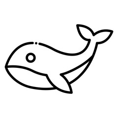 Obraz premium Whale Icon Vector Illustration