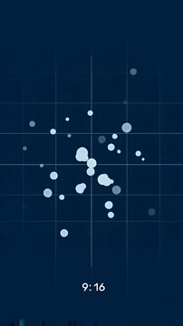 Abstract digital data visualization with blue grid background.