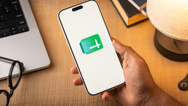 Google Sheet logo is displayed on the screen of a smartphone, in Bangalore, India, on February 28, 2026