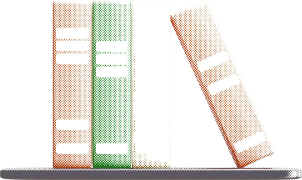 Minimalist books row on library shelf educational concept