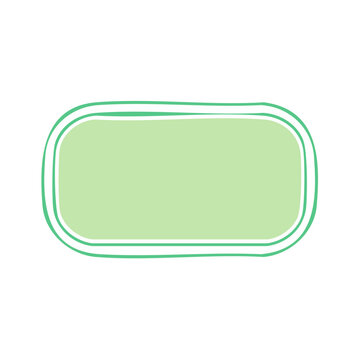 Green rounded rectangle with double outline