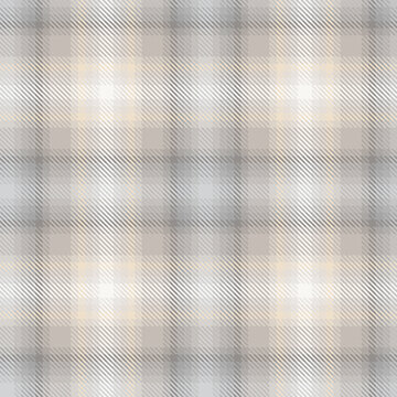Ombre Plaid Tartan Check Surface Pattern Design In Neutral Beige And Gray For Fashion And Home Textiles