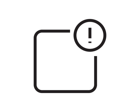 Notification icon with exclamation mark
