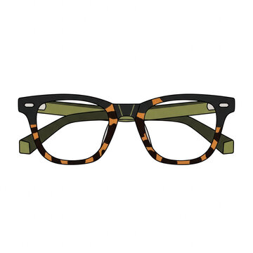 Stylish eyeglasses with tortoise shell pattern