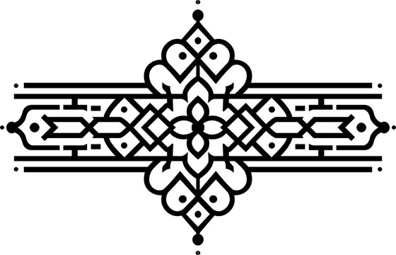 Traditional Indonesian Batik Geometric Ornament