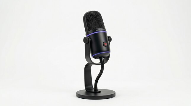 microphone on white background