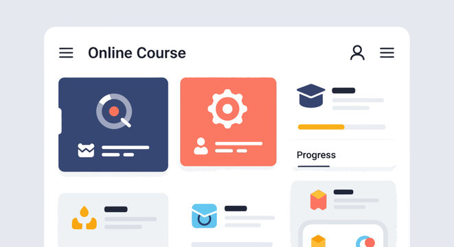 Online Course Educational Website Interface.