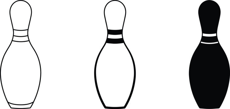 Isolated bowling pins and bowling ball on white background illustration