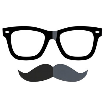 Mustache and glasses icon
