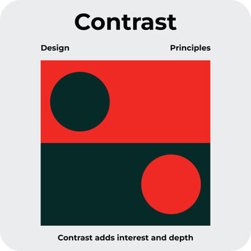 Contrast Principle Minimal Design Infographic