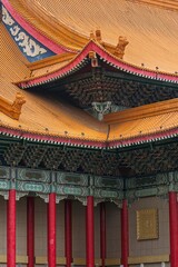Fototapeta premium Traditional Taiwanese Architecture Roof Detail of National Theater in Taipei Taiwan