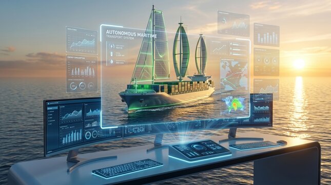 Autonomous Cargo Ship Powered by Green Energy