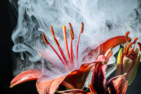 Smoke on Lilium Flower